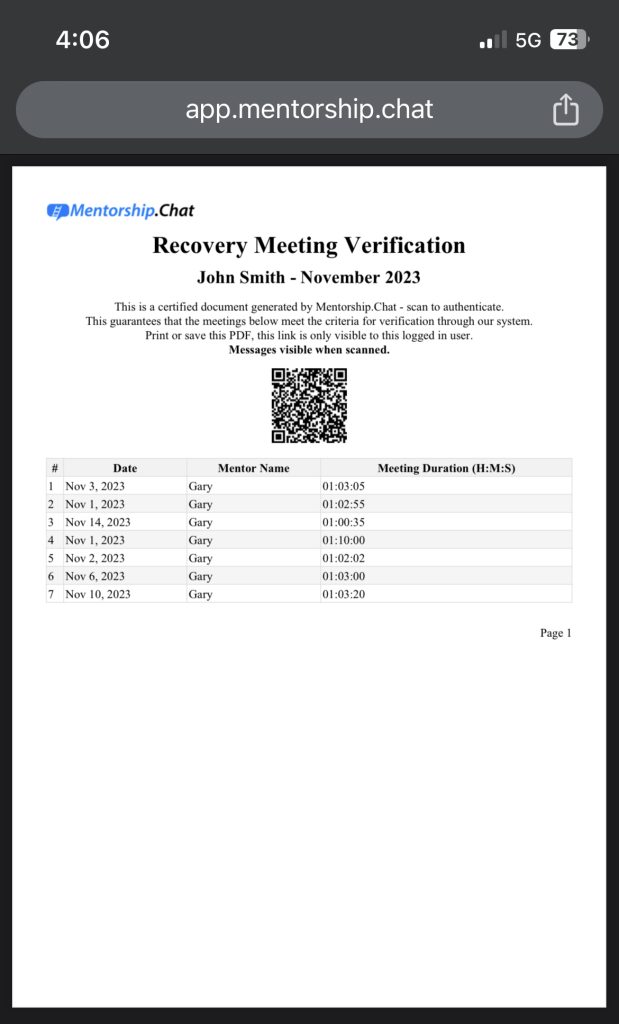 Meeting Verification