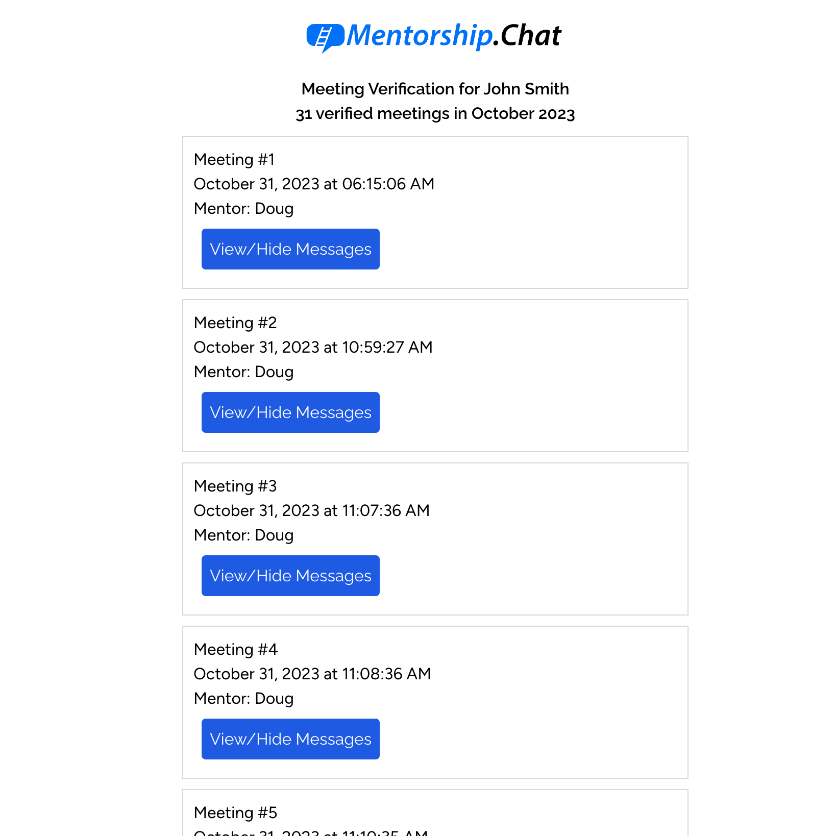 Meeting Verification